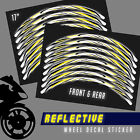 Sh12 Yellow 17" Reflective Rim Wheel Sticker For Suzuki Gsr 600 06-10 09 08 07