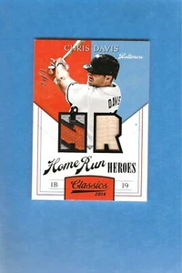 2014 Panini Classics Chris Davis 1 of 1 HR Heroes 3-COLOR PATCH JERSEY/BAT 1/1 - Picture 1 of 2