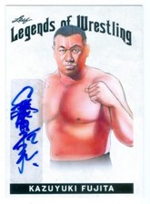 KAZUYUKI FUJITA "AUTOGRAPH CARD" LEAF LEGENDS OF WRESTLING 2018