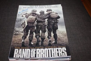 BAND OF BROTHERS SIGNED 8X10 BY 3 MEMBERS WWII - Picture 1 of 1