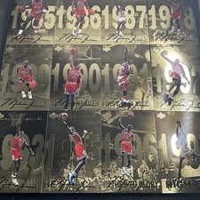 🏀1998 Michael Jordan Upper Deck Gatorade Promo Complete 12-Card Set Gold🏀