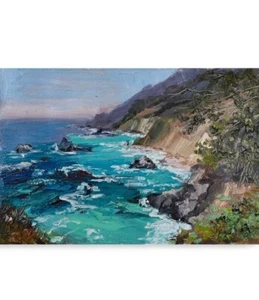 Big Sur original oil painting California ocean coast Canvas art Hand painted - Picture 1 of 12