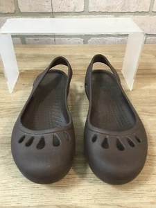 CROCS Womens Brown Flats Slip On Sling Back Size 7 - Picture 1 of 6