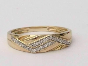 1Ct Cut Round Lab-Created Diamond Men Wedding Band Ring 14k Yellow Gold Plated - Picture 1 of 9