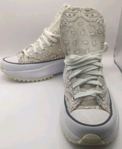 Converse Run Star Hike Hi Storm Beige Paisley Bandana UK6 - Picture 1 of 12