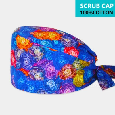 Unisex medical scrubs caps Women men surgery scrub cap Laboratory surgical hats - Image 1 of 4