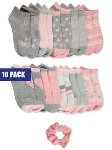 Vigoss Girls' 10-Pack Socks With Accessory - gray, 6 - 8 - Picture 1 of 3