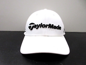 Taylormade Hat Cap Strap Back White Black M5 TP5 Golfing Golfer Athletic Mens