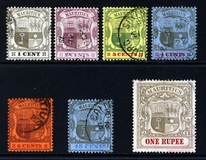 MAURITIUS KE VII 1904-07 Definitive Part Set SG 164 to SG 175 VFU - Picture 1 of 2