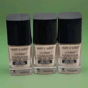 Wet N Wild Photofocus Matte Foundation 361c Shell Ivory 1oz Ea 3pcs  - Picture 1 of 1