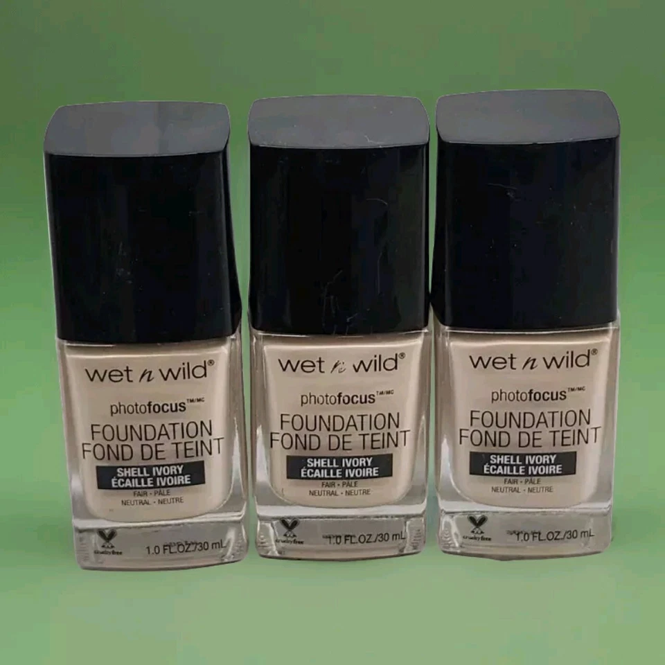 Wet N Wild Photofocus Matte Foundation 361c Shell Ivory 1oz Ea 3pcs  - Image 1 of 1