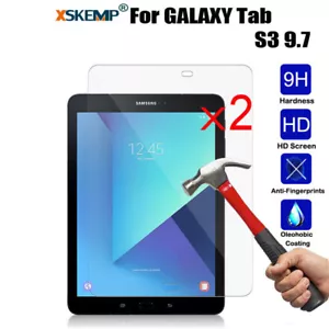 2Pcs Tempered Glass Screen Protector For Samsung Galaxy Tab S3 9.7 SM T820 T825 - Picture 1 of 14