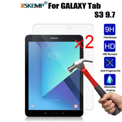 2Pcs Tempered Glass Screen Protector For Samsung Galaxy Tab S3 9.7 SM T820 T825 - Image 1 of 4
