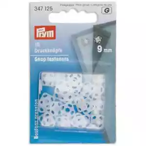 Annäh - Druckknöpfe 9mm weiß milchig 15 Stück Prym 347125 zum annähen Kunststoff - Bild 1 von 2