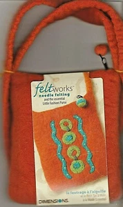 "FELT WORKS - LITTLE FASHION PURSE" - Needle Felting Applique Kit by DIMENSIONS - Picture 1 of 2