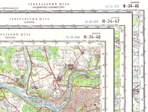 Mapas topográficos militares soviéticos rusos - LITUANIA 100 000, conjunto de 78 mapas - Imagen 1 de 9