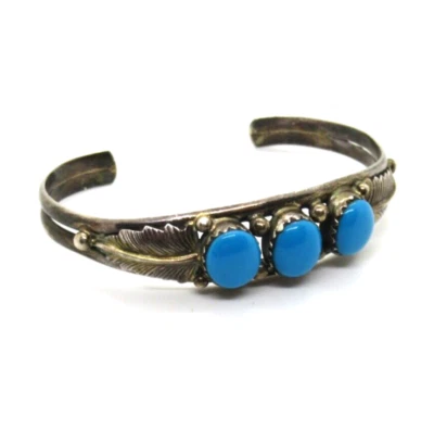 Vintage Designer Armreif Indianer 925 Sterling Silber Mexico ? native Modernist - Bild 1 von 4