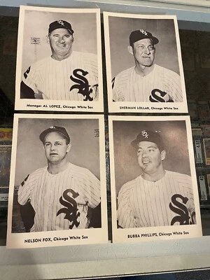 Paquete de 8 fotos Chicago White Sox años 60 Nelson Fox Al Lopez ex/como nuevo Foto 1 de 2