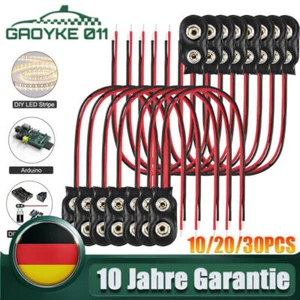 9 Volt Batterieclip Block Batterie Clip Anschluss Kabel für 9V Blöcke Stecker DE - Bild 1 von 10