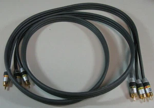 Cable de componentes Monster de 6 pies usado bonito chapado en oro - Imagen 1 de 2
