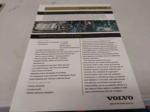 VOLVO TRUCKS Facts about WACOL PLANT QLD Australia Original Sales Leaflet - Bild 1 von 1