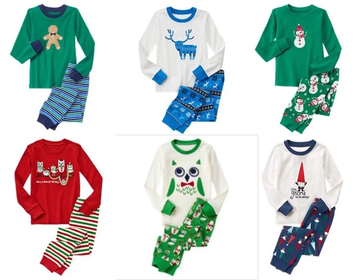 Pijama Gymboree Holiday Santa Gingerbread Boy muñeco de nieve gimmies 5 6 7 8 10 12 nuevo con etiquetas Foto 1 de 1