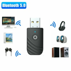 Wireless USB Bluetooth 5.0 Audio Transmitter Receiver Adapter F 3in1 N4G6 N9C8 - Picture 1 of 12