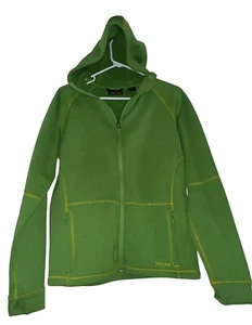Marmot Boys Polartec Fleece Full Zip Hoodie Jacket Sz XL Bright Green READ - Picture 1 of 7