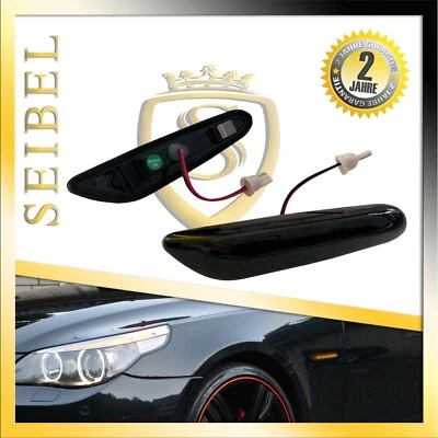Frecce Laterali LED per BMW Serie 5 E60 E61 Nero Fumè Frecce - NUOVE IMBALLO ORIGINALE - Immagine 1 di 4