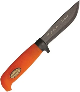Marttiini Skinner Fixed Knife 4" Titanium Steel Blade Orange Rubber Handle 24T - Picture 1 of 1