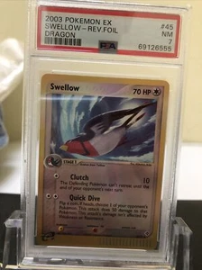 2003 Pokémon EX Dragon Swellow 45/97 Reverse Holo PSA 7 143 - Picture 1 of 6