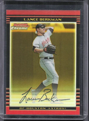 2002 Bowman Chrome #69 Lance Berkman Gold Refractor #/50 - Image 1 of 2