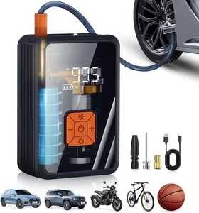 Tragbare Luftpumpe für Autoreifen, 150 PSI Reifenfüller kabellos mit LED-Licht, - Bild 1 von 12