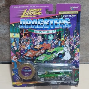 Johnny Lightning Dragsters New Year 1998 Father Time Green Funny Car Green - Picture 1 of 11