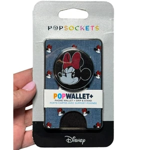 Pop Sockets Popwallet Plus Disney Minnie Mouse CC ID Holder Wallet Grip Stand - Picture 1 of 3