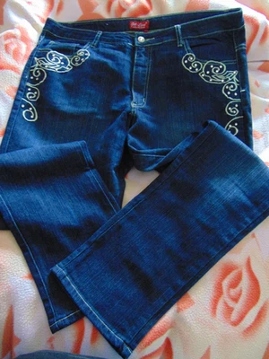 DUNKELBLAUE DAMEN JEANS -- JET-LINE -- GR. 46 / 32 --- STYLE BETTY SLIMA --- TOP - Bild 1 von 4