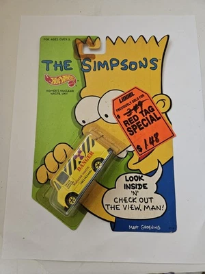 Hot Wheels The Simpsons Homers Nuclear Waste Van Vintage 1990 New - Image 1 of 4