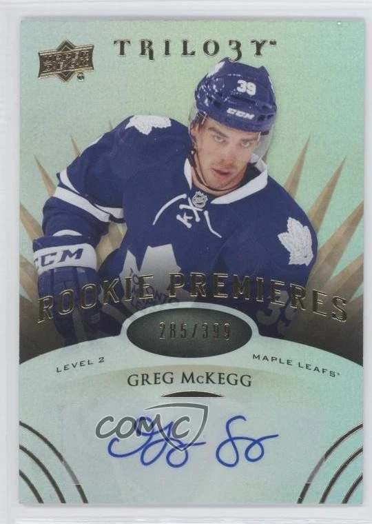 2014 Upper Deck Trilogy Level 2 Premieres /399 Greg McKegg #138 Rookie Auto RC - Image 1 of 2