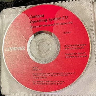 Windows XP Home SP1 Italiano CD + Licenza Product Key da PC Rottamato - Immagine 1 di 2