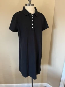 Nautica Black Polo Dress Womens Plus Size 2XL Short Sleeve Golf Preppy - Picture 1 of 6