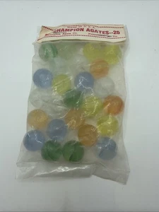 Vintage Champion Agate Marbles In Original Bag - Picture 1 of 2