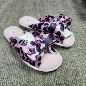 Ugg Slippers Lushette Leopard Puffer Multicolor Women's Size 11  - Foto 1 di 12