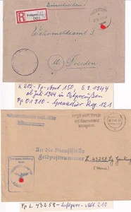 29.  2.WK Feldpost 01910 R-Brief K 202 Fp Amt 150 Gren. Reg. 121 + Marine Ostsee - Bild 1 von 2