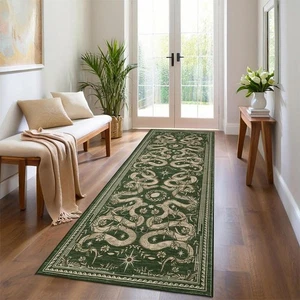 Snake Washable Runners for Hallways 2.5x8 Runner Rug for Kitchen Non Slip wit... - Picture 1 of 4