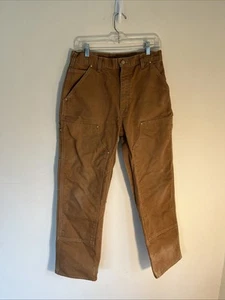 Pantalones Carhartt 32x28 Construcción Pesada Trabajo Agrícola Hechos en EE. UU. Doble Rodilla - Imagen 1 de 9