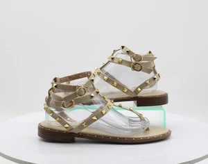 DANIEL CUBE BEIGE WOMENS GLADIATOR STUDDED SANDALS UK 8 EU 41 RRP £60 AD - Picture 1 of 10