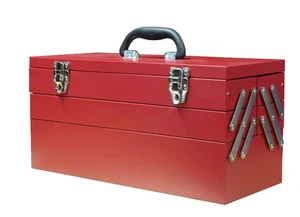 Caja de herramientas portátil multiusos con asa de transporte 5 compartimentos almacenamiento en cofre - Imagen 1 de 9