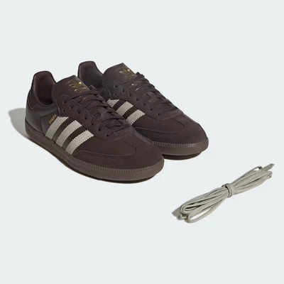 HQ4887 adidas Originals Samba OG Dark Brown Putty Grey Gum (uomo) - Immagine 1 di 4