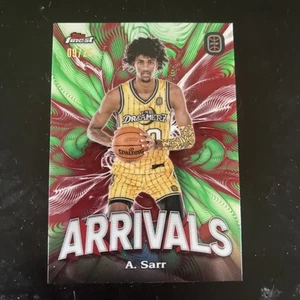 2022 Topps Finest OTE Alexandre Sarr Arrivals Green & Red Refractor /25 - Picture 1 of 4