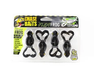 Chasebaits Flexi Frog 40 mm Galleggiante Esca 4/Pack Black (4761) - Imagen 1 de 6